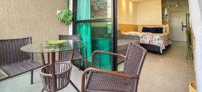 Flat Luxo 100m da Praia, piscina, sauna